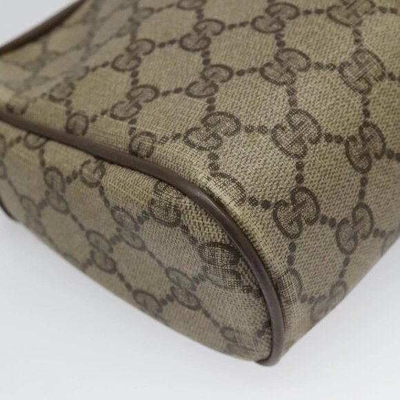 GUCCI GG Supreme Web Sherry Line Clutch Bag PVC Beige 89 01 012 Auth 112826 - Picture 6 of 16